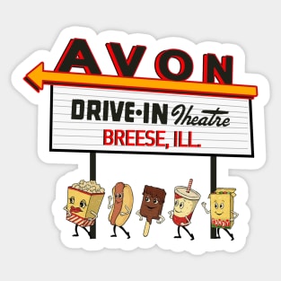 Avon Drive-In With the Dancing Candies Sticker